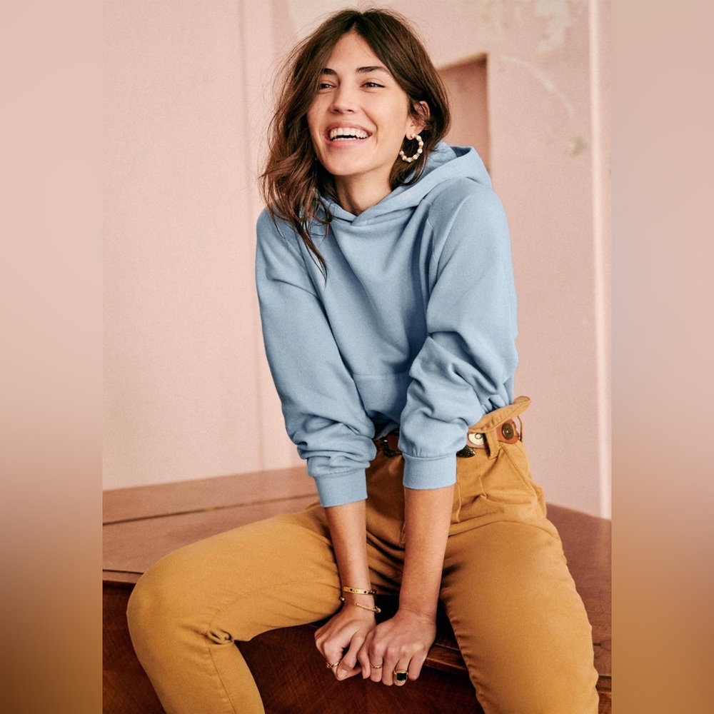 Sezane Pacey Sweat - Blue Hoodie Sweater XXL